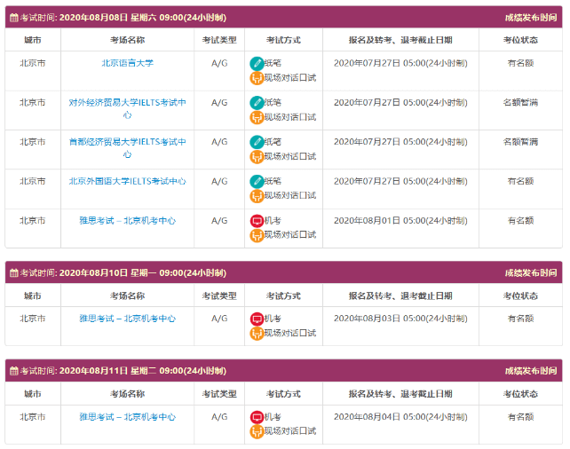 2020全年雅思考試安排及UKVI口試安排!北京雅思復考